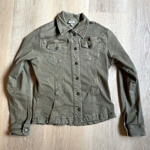 EQL Jean Jacket in Moss Green Size Small